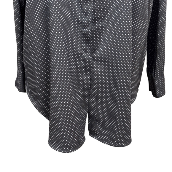 Chelsea & Theodore Black Polka Dot Button Front Blouse Women’s 1X - Picture 3 of 8
